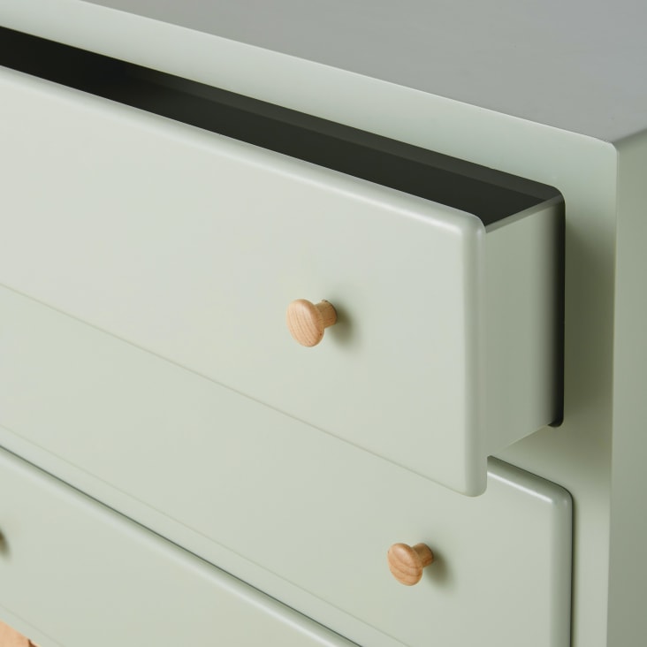 Maisons Du Monde Sweet - Cómoda Verde Compatible Con Cambiador Con Tres Cajones