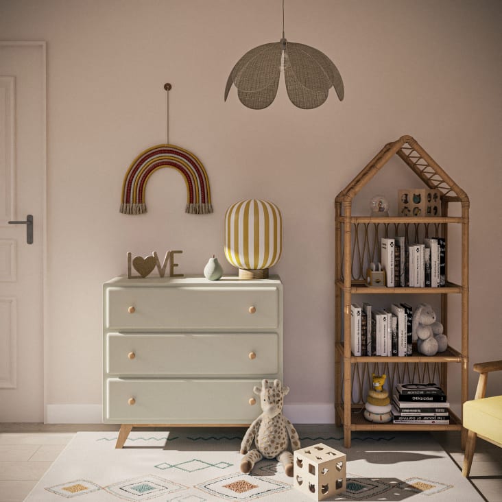 Maisons Du Monde Sweet - Cómoda Verde Compatible Con Cambiador Con Tres Cajones