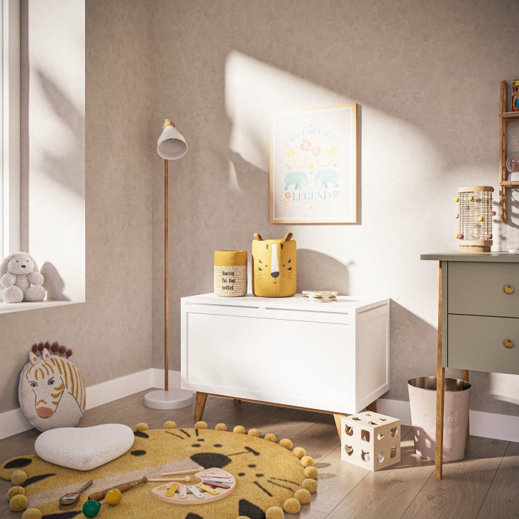 Maisons Du Monde SWEET DREAMS - Cesta De Metal Rosa Con Estampado