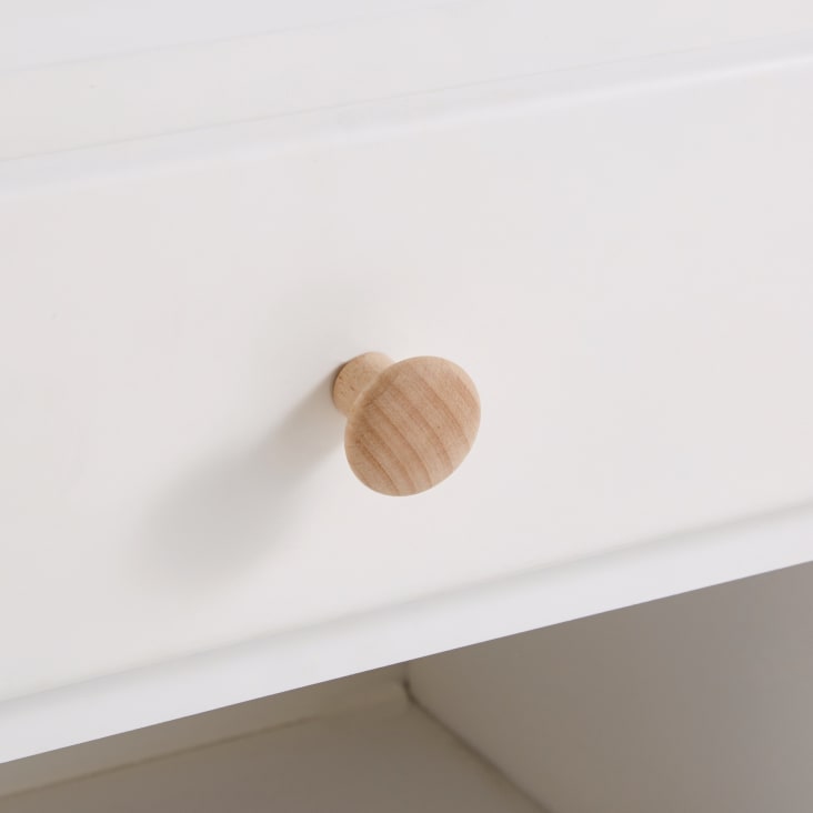 Maisons Du Monde Sweet - Mesita De Noche Vintage Blanca Con 1 Cajón