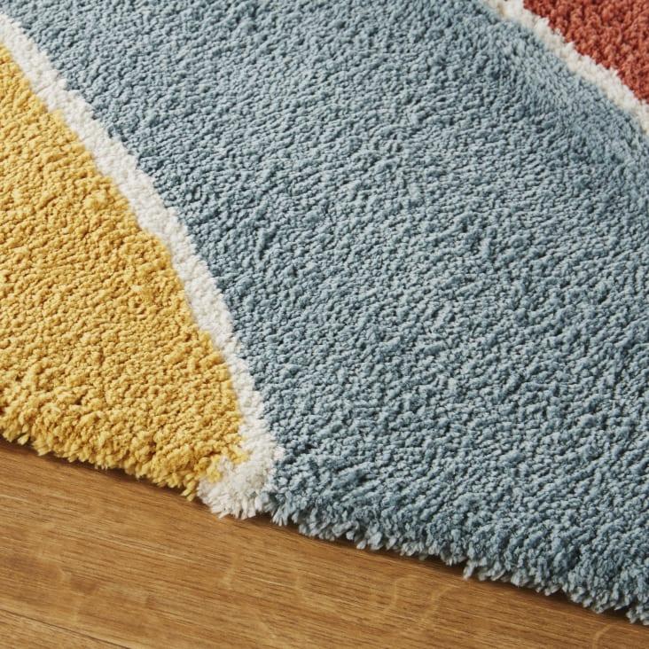 Maisons Du Monde Sydney - Alfombra Afelpada De Arcoíris En Rojo Amarillo Y Azul De Algodón