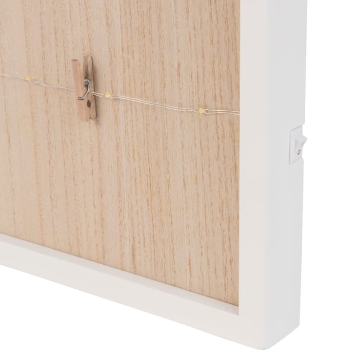 Maisons Du Monde Tablón Luminoso Para Colgar Fotos De Madera De Pino 40x50