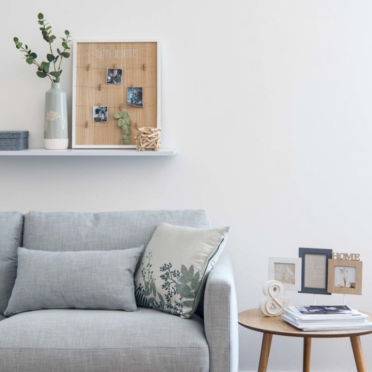 Maisons Du Monde Tablón Luminoso Para Colgar Fotos De Madera De Pino 40x50