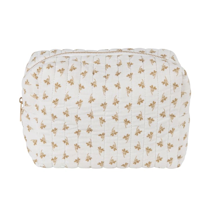 Maisons du Monde Tamy - Neceser de algodón de flores en color bronce