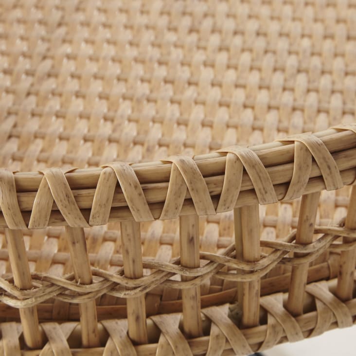 Maisons Du Monde Tanglao - Mesa Baja Redonda De Jardín De Resina Imitación A Mimbre