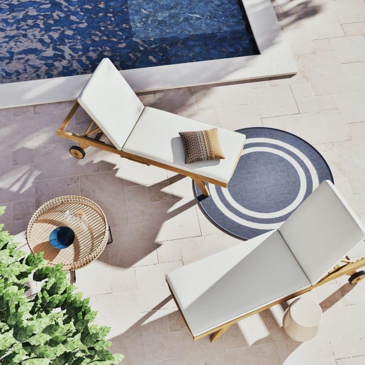 Maisons Du Monde Tanglao - Mesa Baja Redonda De Jardín De Resina Imitación A Mimbre