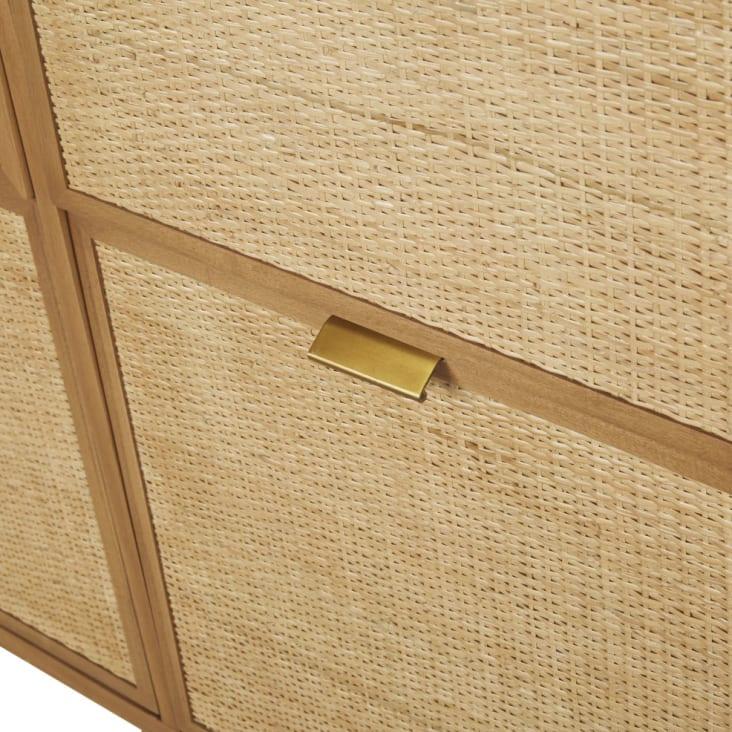 Maisons Du Monde Tarifa - Mueble Zapatero Con 4 Puertas De Rejilla De Mimbre