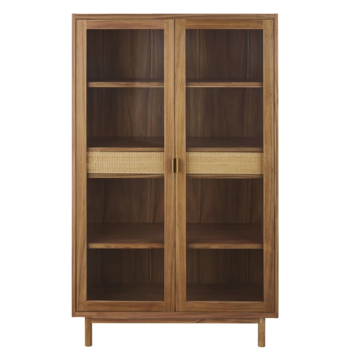 Maisons du Monde Tarifa - Vitrina de 2 puertas y 2 cajones de fibra vegetal