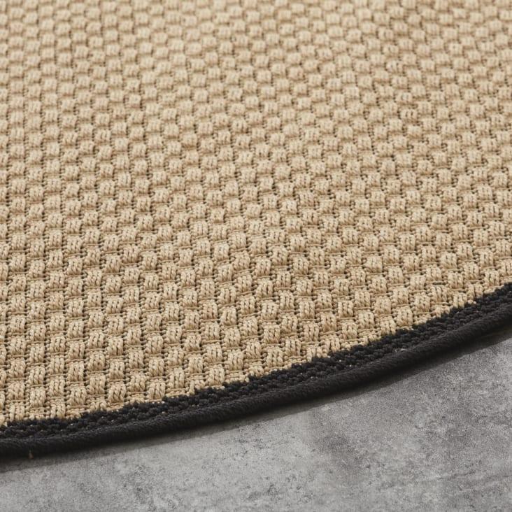 Maisons Du Monde TATAO - Alfombra Redonda De Polipropileno Tejido Beige Y Negro D. 160