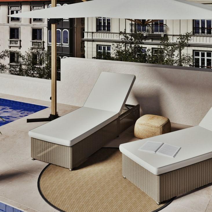 Maisons Du Monde TATAO - Alfombra Redonda De Polipropileno Tejido Beige Y Negro D. 160