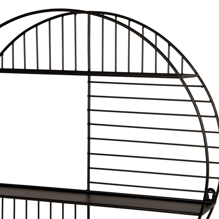Maisons Du Monde TERRENCE - Estantería De Pared Redonda De Metal Negro