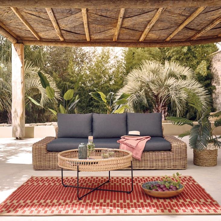 Maisons Du Monde TERRITOIRE - Vaciabolsillos De Mango Macizo Con Motivos Gráficos