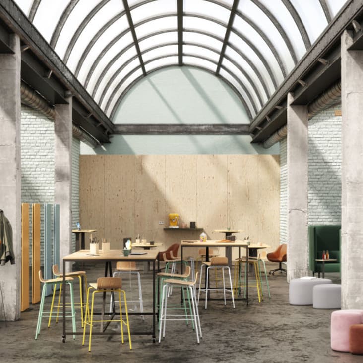 Maisons Du Monde THALES - Lámpara De Techo De 14 Bolas De Cristal Ahumado Y Metal Negro