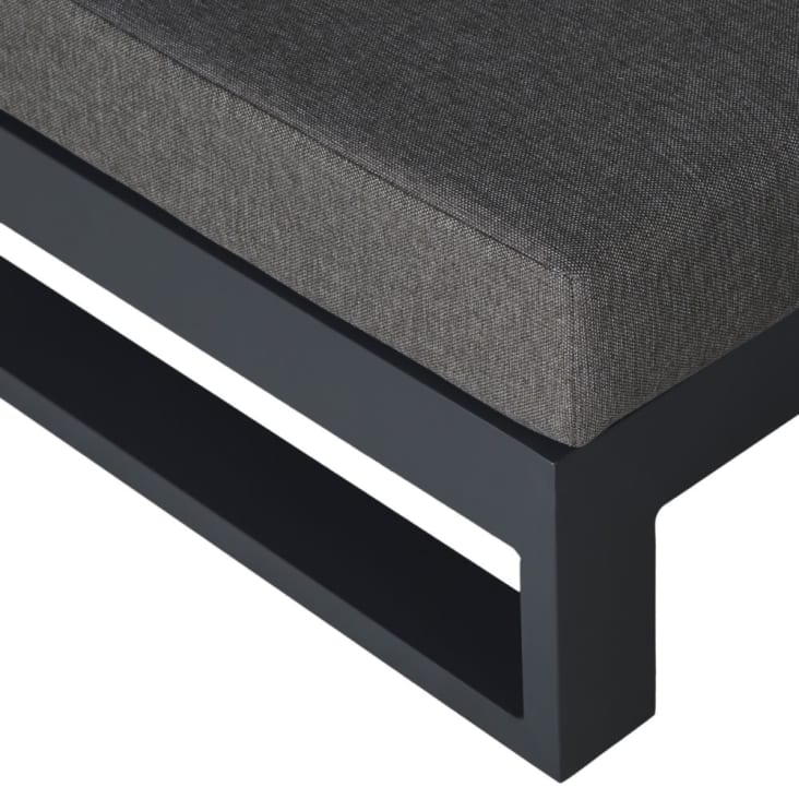 Maisons Du Monde Thetis - Salón De Jardín De 5 Plazas De Aluminio Gris Antracita Y Mesa A Juego