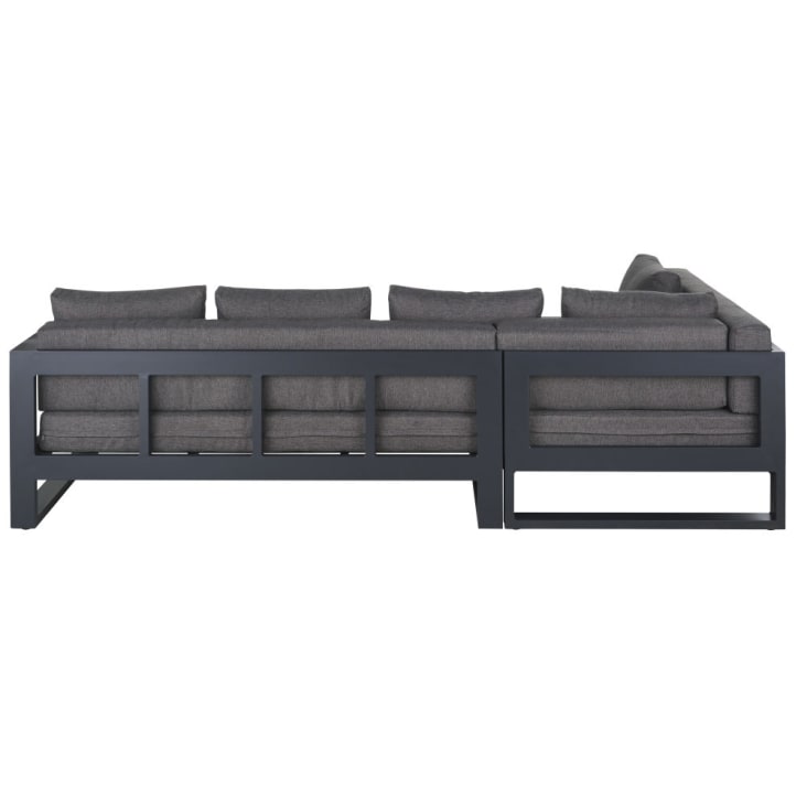 Maisons Du Monde Thetis - Salón De Jardín De 5 Plazas De Aluminio Gris Antracita Y Mesa A Juego