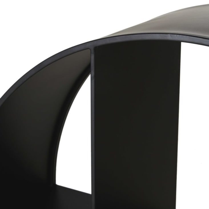 Maisons Du Monde THOA - Leñero Con Patas De Metal En Negro