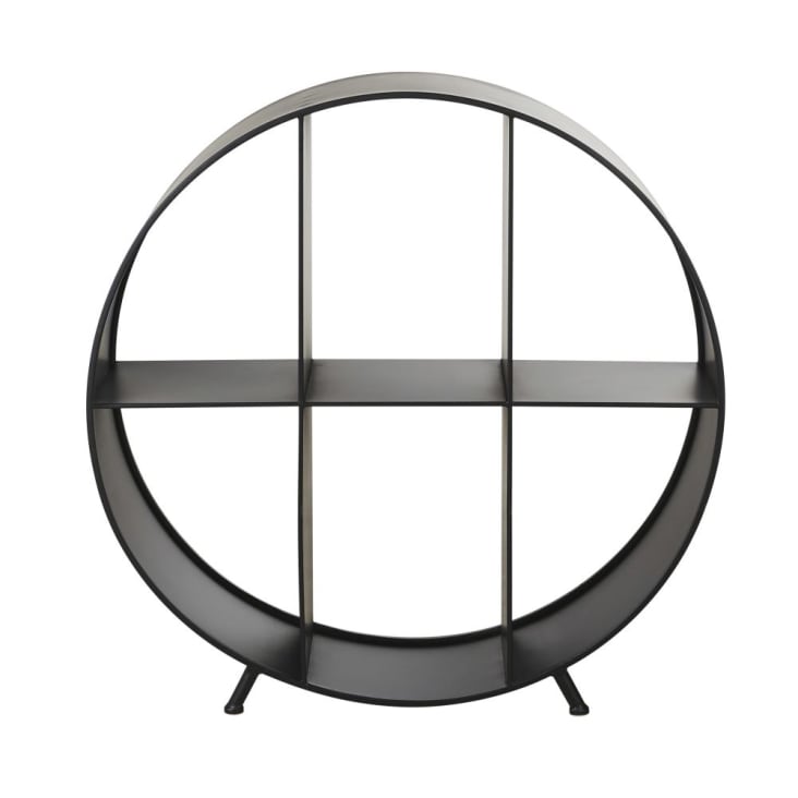 Maisons du Monde THOA - Leñero con patas de metal en negro