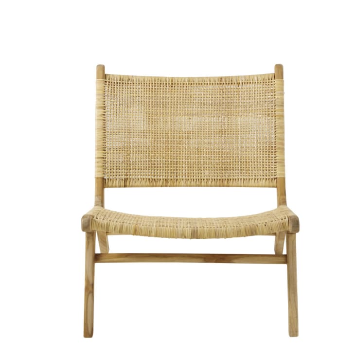 Maisons Du Monde Ticao - Sillon De Ratán Trenzado Y Teca Reciclada