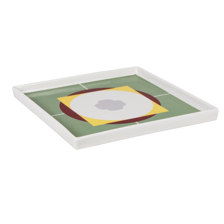 Maisons Du Monde Tilbourg - Bandeja Decorativa De Gres Multicolor