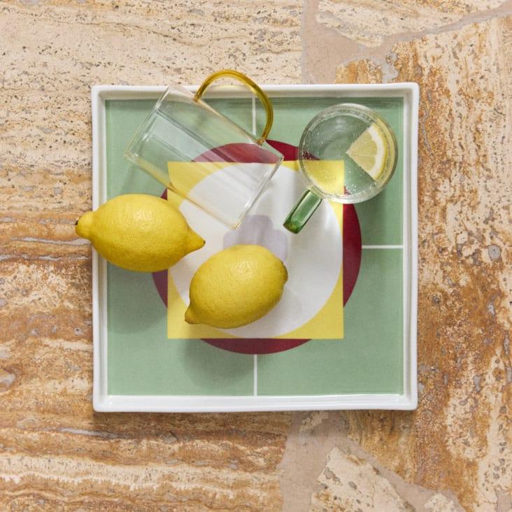 Maisons Du Monde Tilbourg - Bandeja Decorativa De Gres Multicolor