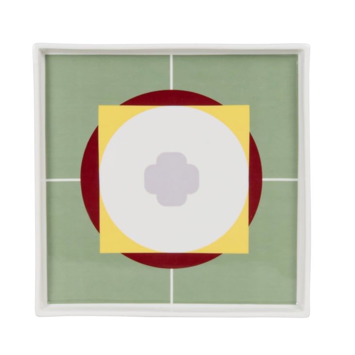 Maisons du Monde Tilbourg - Bandeja decorativa de gres multicolor