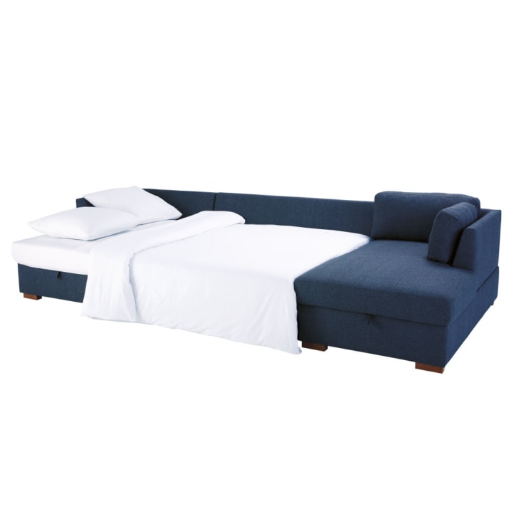 Maisons Du Monde Times Square - Sofá Esquinero De 6 Plazas Azul Oscuro