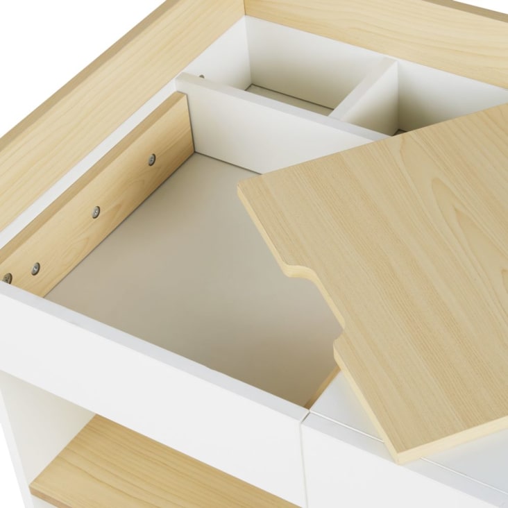 Maisons Du Monde TIMI - Escritorio Infantil De 1 Cajón Y 1 Hueco Blanco Y Beige