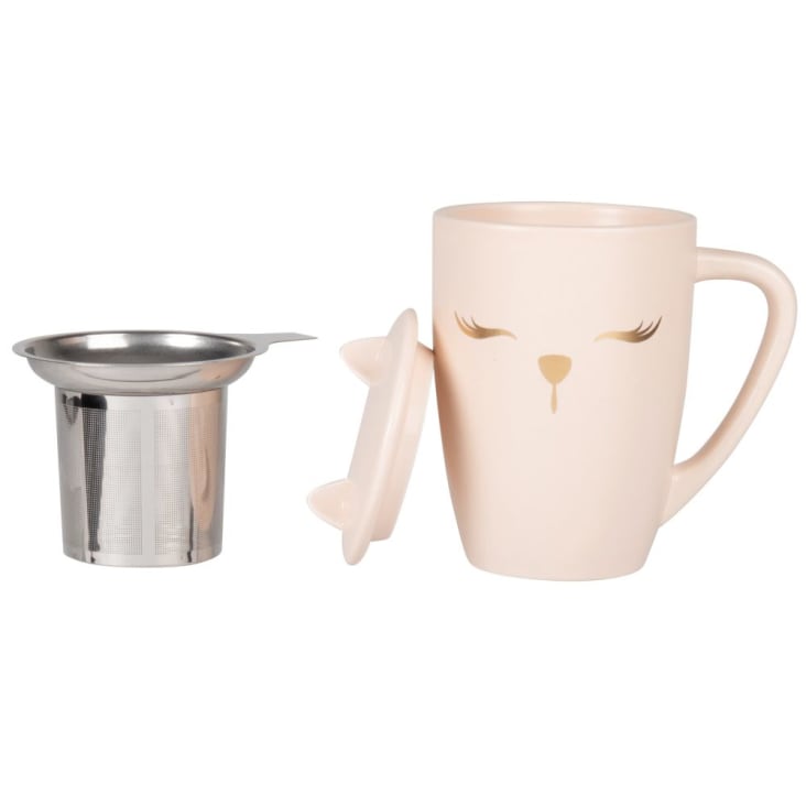 Maisons Du Monde TISANIERE - Taza Infusora De Gres Rosa Palo