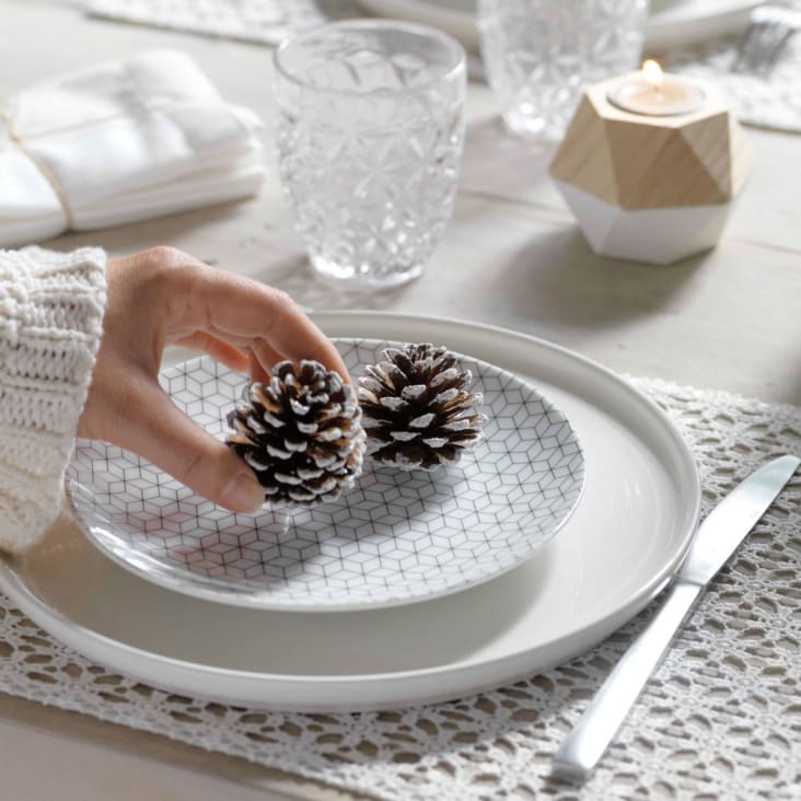 Maisons Du Monde Toallas De Algodón Orgánico Crudo Y Escala De Día 40 X 40 Cm (x4)