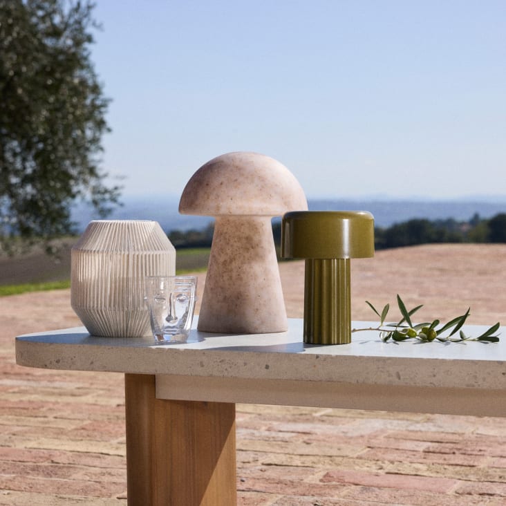 Maisons Du Monde Tokat - Lámpara Decorativa De Tela Trenzada Blanca