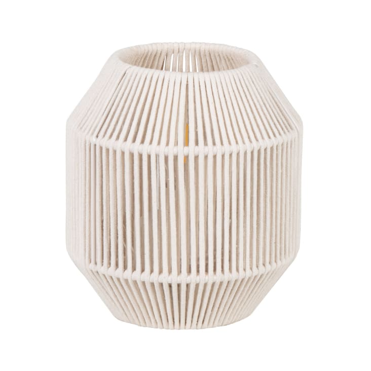 Maisons du Monde Tokat - Lámpara decorativa de tela trenzada blanca