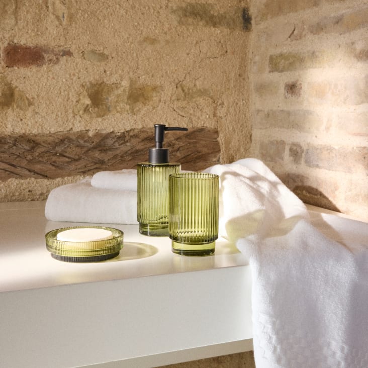 Maisons Du Monde Tom - Dispensador De Jabón En Vidrio Verde