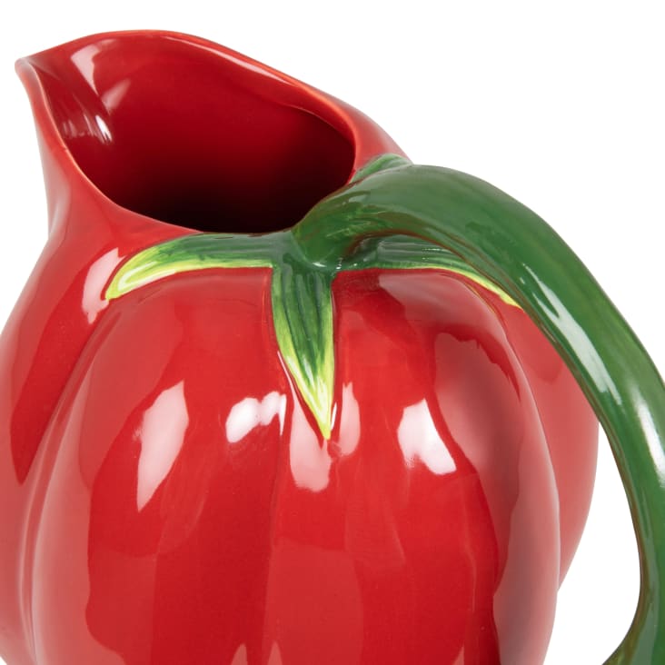 Maisons Du Monde Tomato - Jarra Tomate De Gres Rojo Y Verde 1 6L