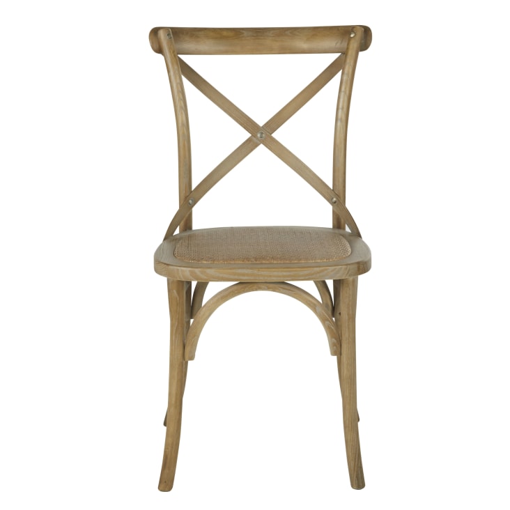 Maisons Du Monde Tradition - Silla Bistro De Haya Y Ratán Efecto Cerusa