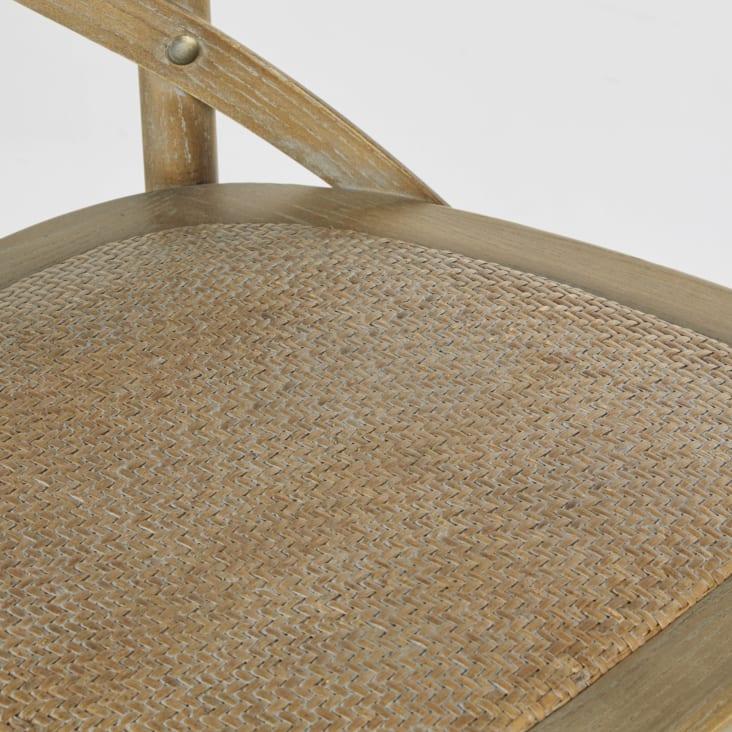 Maisons Du Monde Tradition - Silla Bistro De Haya Y Ratán Efecto Cerusa