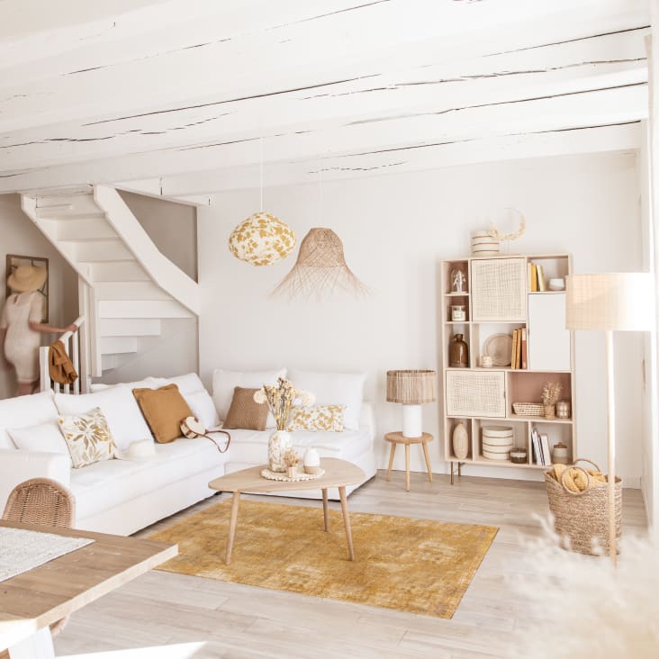 Maisons Du Monde Trocadero - Mesa Baja Vintage De Mango Macizo