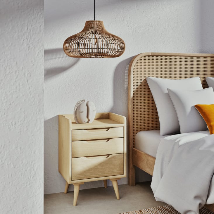 Maisons Du Monde Trocadero - Mesita De Noche Vintage 3 Cajones De Mango