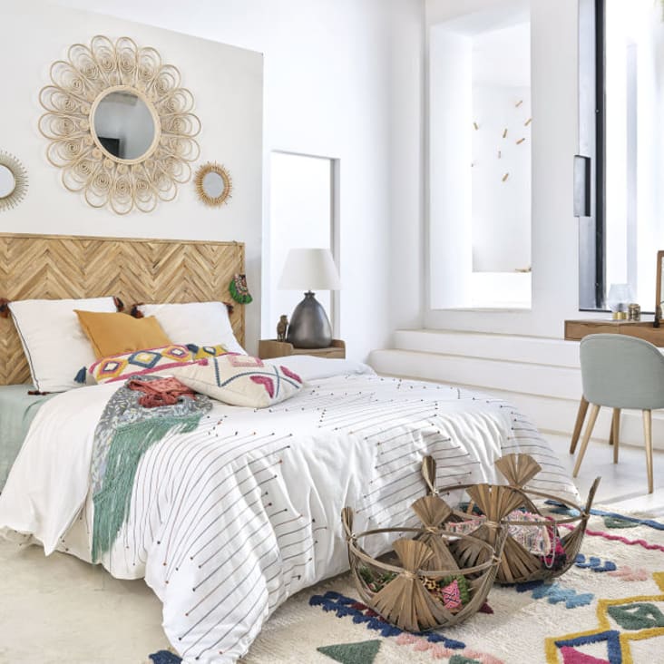 Maisons Du Monde Trocadero - Mesita De Noche Vintage 3 Cajones De Mango