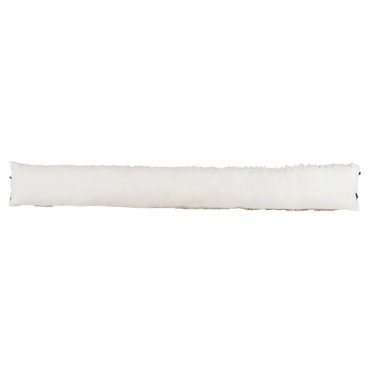 Maisons Du Monde TUFT - Rollos Sujetapuertas De Algodón Afelpado Blanco Y Negro 90cm