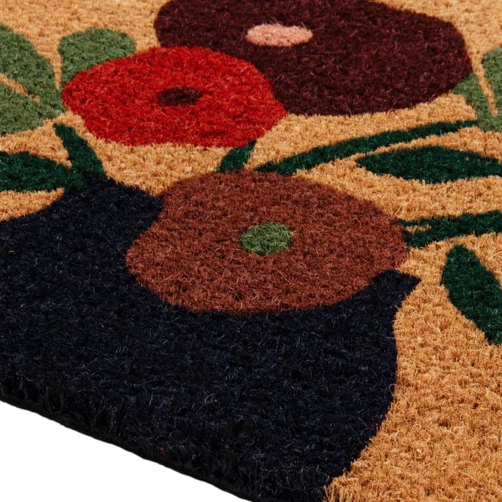 Maisons Du Monde Tulipa - Felpudo De Fibra De Coco Multicolor De 40x60 Cm