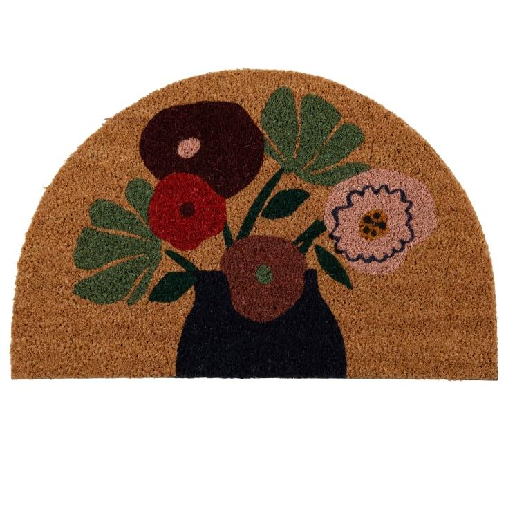 Maisons du Monde Tulipa - Felpudo de fibra de coco multicolor de 40x60 cm