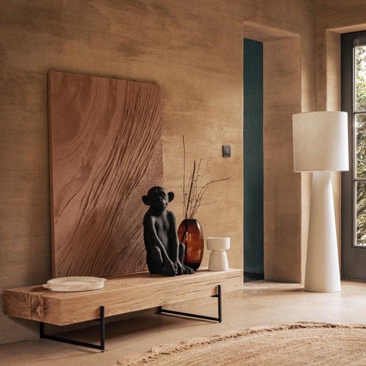 Maisons Du Monde TUZ - Lámpara De Pie De Papel Maché Blanco Alt.140