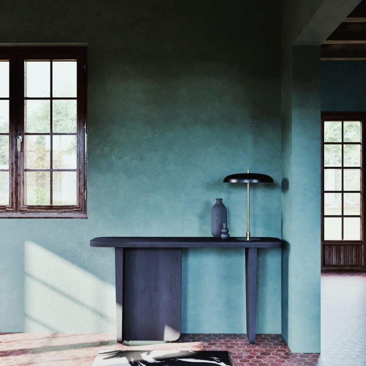 Maisons Du Monde Urana - Lámpara De Mesa De Metal Dorado Y Negro