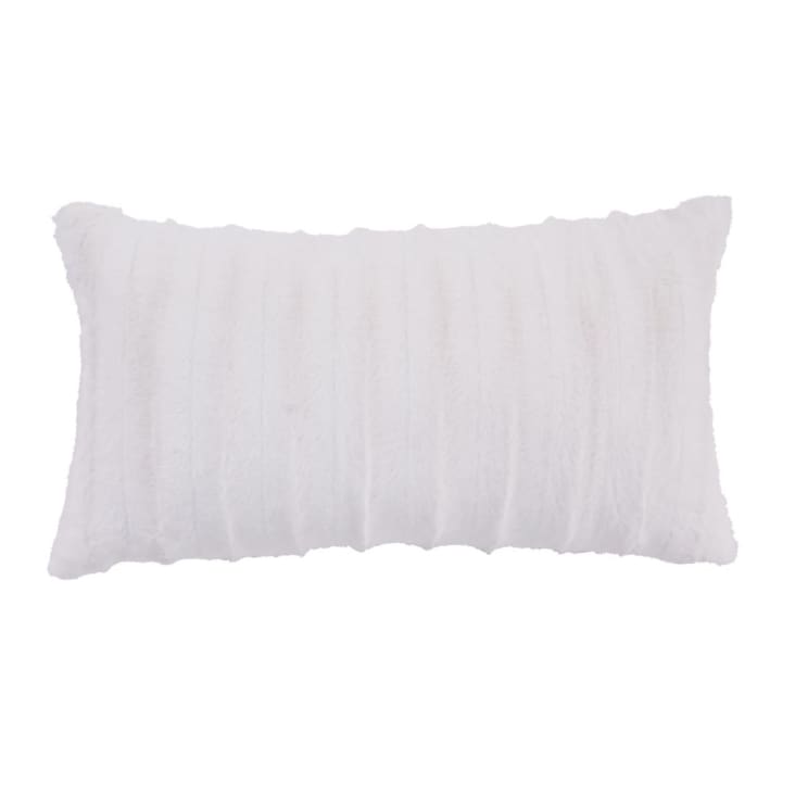 Maisons du Monde URGUN - Cojín de pelo sintético color crudo 50 x 30