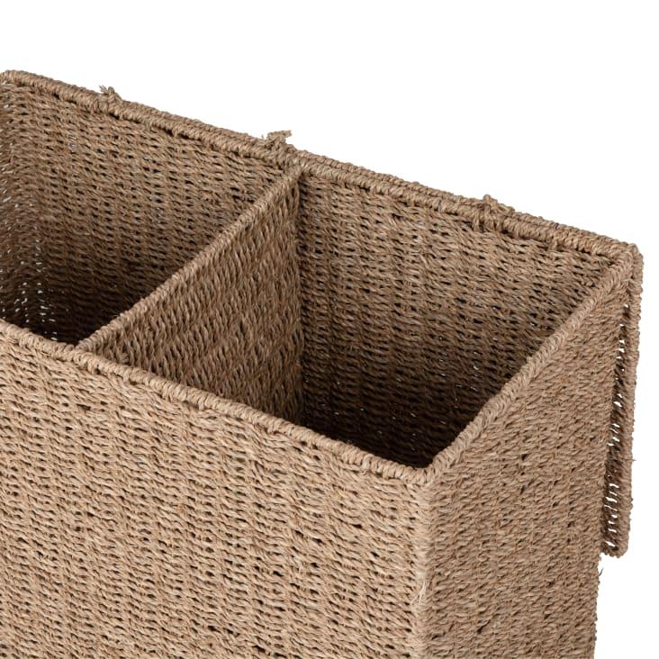 Maisons Du Monde USSEL - Baúl De Junco De Mar Trenzado Y Metal Reciclado