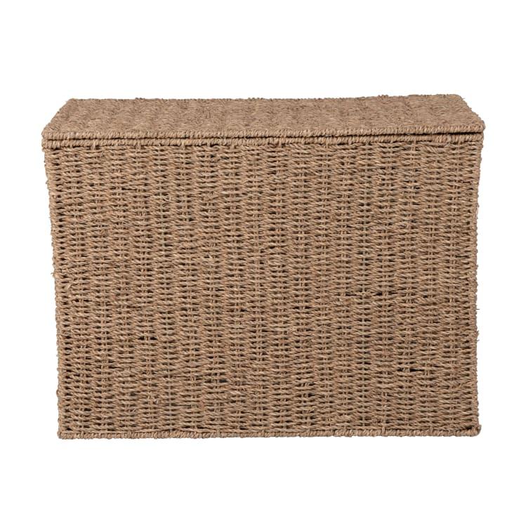 Maisons du Monde USSEL - Baúl de junco de mar trenzado y metal reciclado