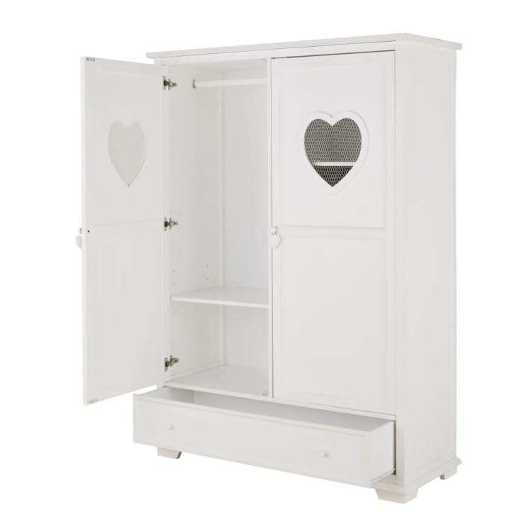 Maisons Du Monde Valentine - Armario Blanco Con 2 Puertas Y 1 Cajón