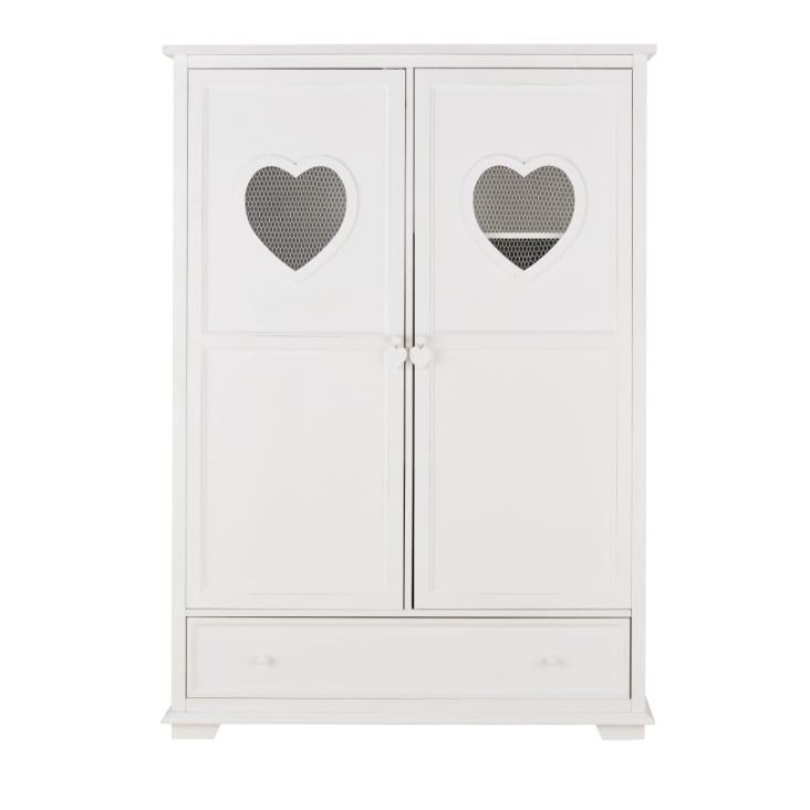 Maisons du Monde Valentine - Armario blanco con 2 puertas y 1 cajón