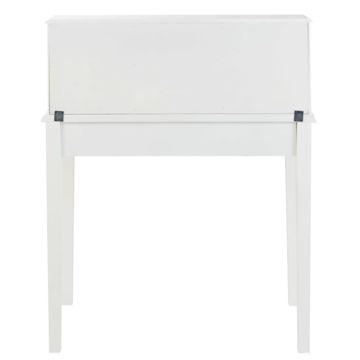 Maisons Du Monde Valentine - Escritorio-secreter Con 1 Puerta Y 3 Cajones Blanco