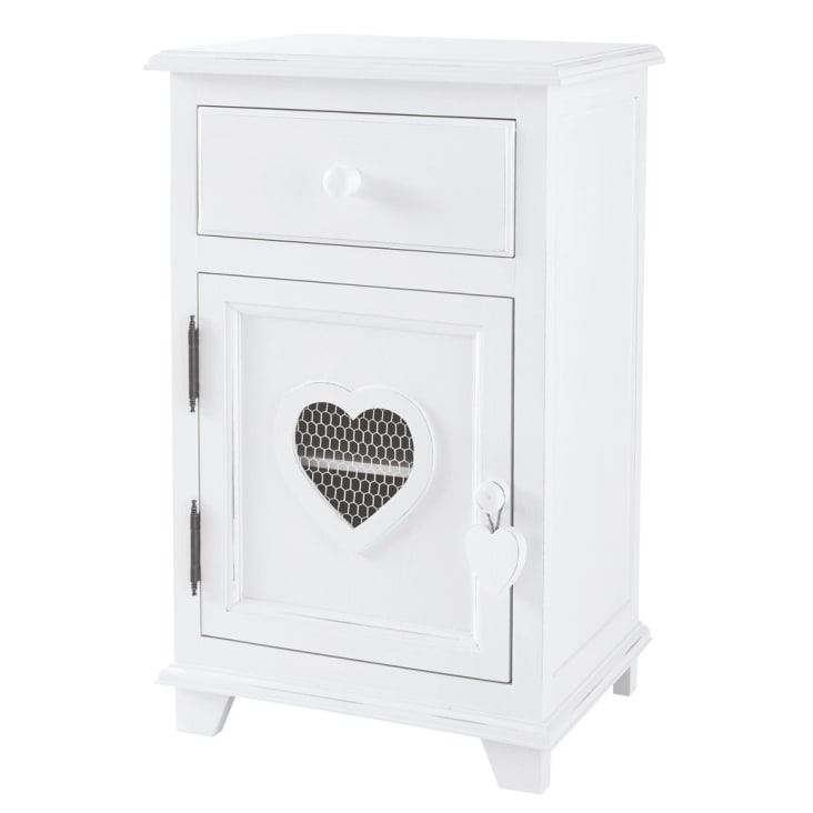 Maisons Du Monde Valentine - Mesilla Con 1 Cajón Blanca